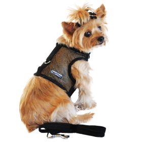 Cool Mesh Dog Harness (Color: Solid Black, size: large)