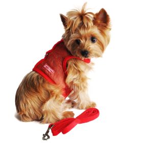 Cool Mesh Dog Harness (Color: Solid Red, size: small)